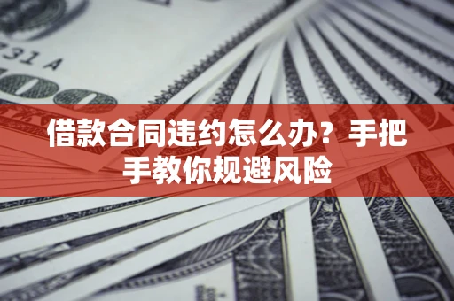 武汉借款合同违约怎么办？手把手教你规避风险