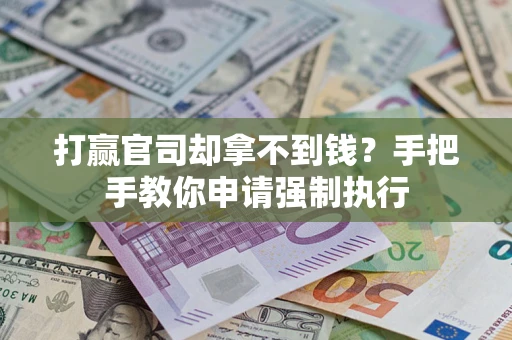 武汉打赢官司却拿不到钱？手把手教你申请强制执行