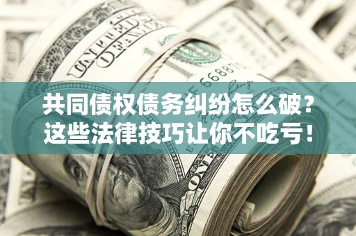 武汉共同债权债务纠纷怎么破？这些法律技巧让你不吃亏！