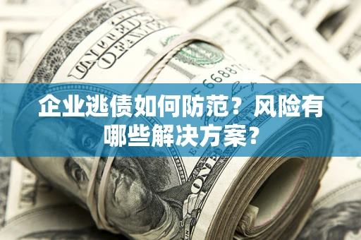 武汉企业逃债如何防范？风险有哪些解决方案？