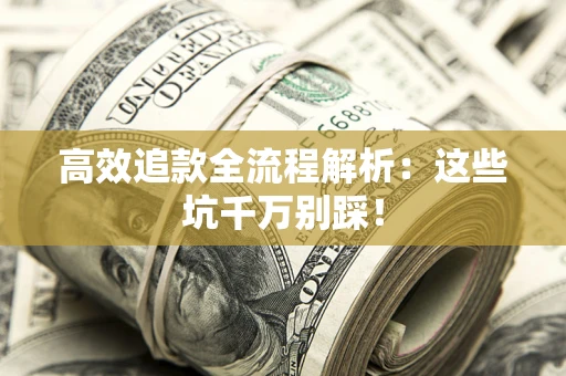 武汉高效追款全流程解析：这些坑千万别踩！
