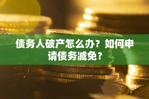 武汉债务人破产怎么办？如何申请债务减免？