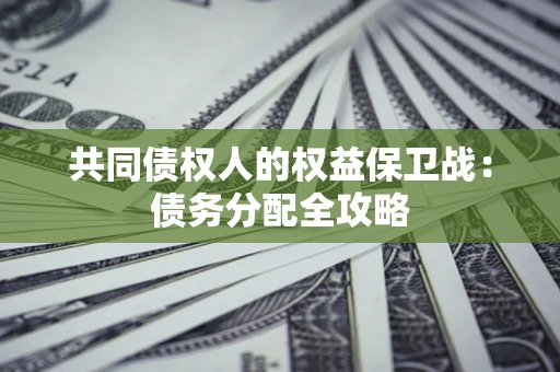 武汉共同债权人的权益保卫战：债务分配全攻略
