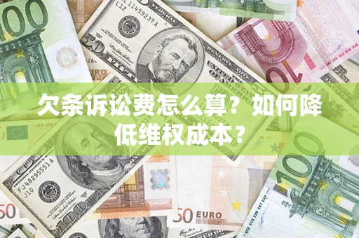武汉欠条诉讼费怎么算？如何降低维权成本？