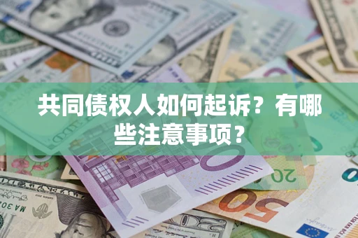 武汉共同债权人如何起诉？有哪些注意事项？